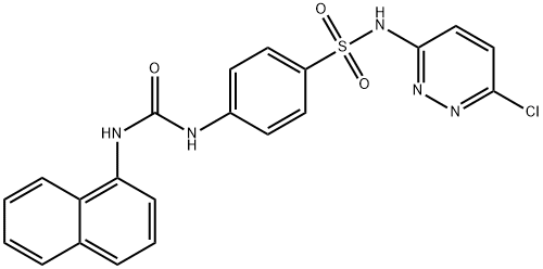 1-[4-[(6-chloropyridazin-3-yl)sulfamoyl]phenyl]-3-naphthalen-1-ylurea Struktur