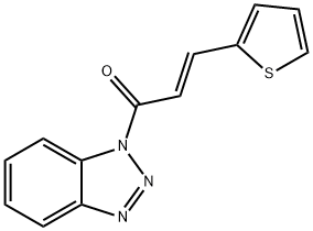 (E)-1-(benzotriazol-1-yl)-3-thiophen-2-ylprop-2-en-1-one Struktur