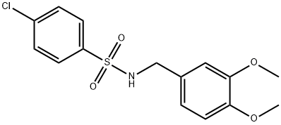 4-chloro-N-[(3,4-dimethoxyphenyl)methyl]benzenesulfonamide Struktur