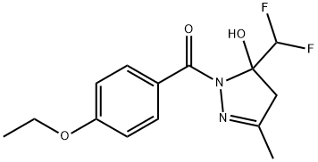 [5-(difluoromethyl)-5-hydroxy-3-methyl-4H-pyrazol-1-yl]-(4-ethoxyphenyl)methanone Struktur