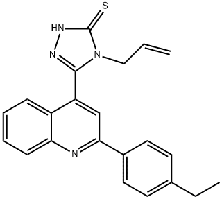 3-[2-(4-ethylphenyl)quinolin-4-yl]-4-prop-2-enyl-1H-1,2,4-triazole-5-thione Struktur