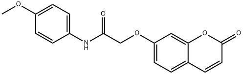 N-(4-methoxyphenyl)-2-(2-oxochromen-7-yl)oxyacetamide Struktur