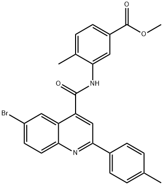 methyl 3-[[6-bromo-2-(4-methylphenyl)quinoline-4-carbonyl]amino]-4-methylbenzoate Struktur