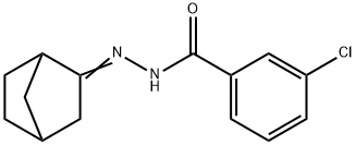 N-[(E)-3-bicyclo[2.2.1]heptanylideneamino]-3-chlorobenzamide Struktur