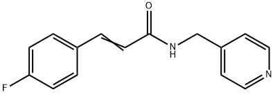 (E)-3-(4-fluorophenyl)-N-(pyridin-4-ylmethyl)prop-2-enamide Struktur