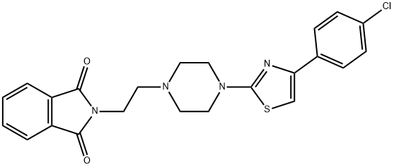 2-[2-[4-[4-(4-chlorophenyl)-1,3-thiazol-2-yl]piperazin-1-yl]ethyl]isoindole-1,3-dione Struktur