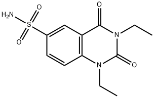 1,3-diethyl-2,4-dioxoquinazoline-6-sulfonamide Struktur