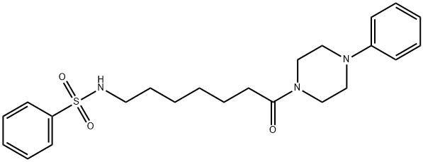 N-[7-oxo-7-(4-phenylpiperazin-1-yl)heptyl]benzenesulfonamide Struktur