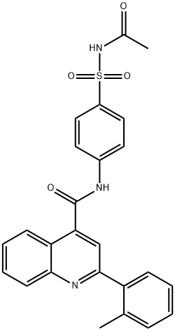 N-[4-(acetylsulfamoyl)phenyl]-2-(2-methylphenyl)quinoline-4-carboxamide Struktur