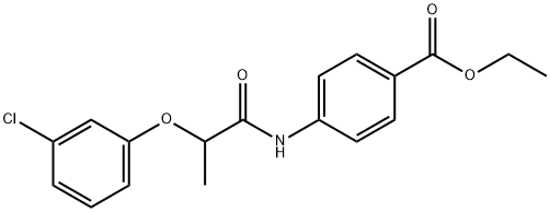 ethyl 4-[2-(3-chlorophenoxy)propanoylamino]benzoate Struktur