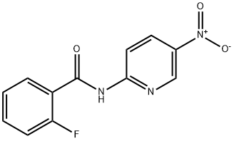 2-fluoro-N-(5-nitropyridin-2-yl)benzamide Struktur