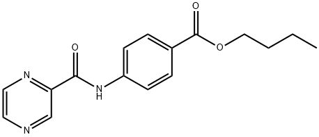 butyl 4-(pyrazine-2-carbonylamino)benzoate Struktur