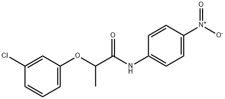 2-(3-chlorophenoxy)-N-(4-nitrophenyl)propanamide Struktur