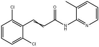 (E)-3-(2,6-dichlorophenyl)-N-(3-methylpyridin-2-yl)prop-2-enamide Struktur