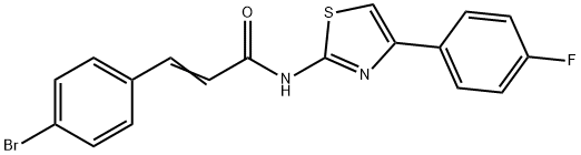 (E)-3-(4-bromophenyl)-N-[4-(4-fluorophenyl)-1,3-thiazol-2-yl]prop-2-enamide Struktur