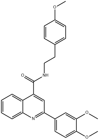 2-(3,4-dimethoxyphenyl)-N-[2-(4-methoxyphenyl)ethyl]quinoline-4-carboxamide Struktur