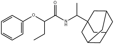 N-[1-(1-adamantyl)ethyl]-2-phenoxybutanamide Struktur