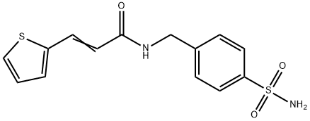 (E)-N-[(4-sulfamoylphenyl)methyl]-3-thiophen-2-ylprop-2-enamide Struktur