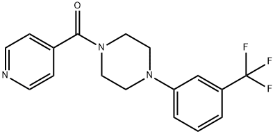 pyridin-4-yl-[4-[3-(trifluoromethyl)phenyl]piperazin-1-yl]methanone Struktur