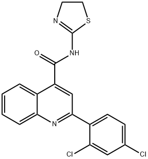 2-(2,4-dichlorophenyl)-N-(4,5-dihydro-1,3-thiazol-2-yl)quinoline-4-carboxamide Struktur