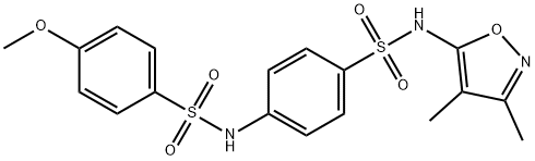 N-(3,4-dimethyl-1,2-oxazol-5-yl)-4-[(4-methoxyphenyl)sulfonylamino]benzenesulfonamide Struktur