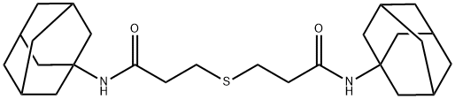 N-(1-adamantyl)-3-[3-(1-adamantylamino)-3-oxopropyl]sulfanylpropanamide Struktur