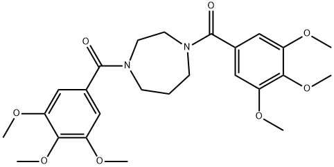 [4-(3,4,5-trimethoxybenzoyl)-1,4-diazepan-1-yl]-(3,4,5-trimethoxyphenyl)methanone Struktur