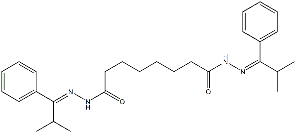 N,N'-bis[(E)-(2-methyl-1-phenylpropylidene)amino]octanediamide Struktur