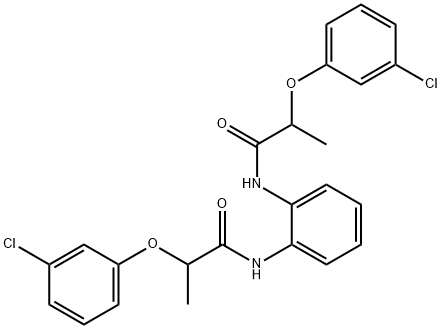 2-(3-chlorophenoxy)-N-[2-[2-(3-chlorophenoxy)propanoylamino]phenyl]propanamide Struktur