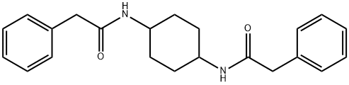 2-phenyl-N-[4-[(2-phenylacetyl)amino]cyclohexyl]acetamide Struktur