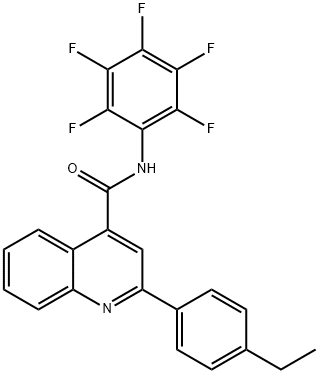 2-(4-ethylphenyl)-N-(2,3,4,5,6-pentafluorophenyl)quinoline-4-carboxamide Struktur