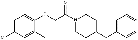 1-(4-benzylpiperidin-1-yl)-2-(4-chloro-2-methylphenoxy)ethanone Struktur