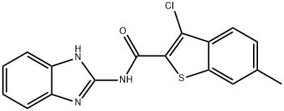 N-(1H-benzimidazol-2-yl)-3-chloro-6-methyl-1-benzothiophene-2-carboxamide Struktur