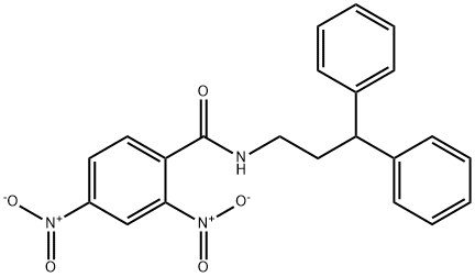 N-(3,3-diphenylpropyl)-2,4-dinitrobenzamide Struktur