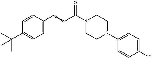 (E)-3-(4-tert-butylphenyl)-1-[4-(4-fluorophenyl)piperazin-1-yl]prop-2-en-1-one Struktur