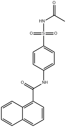 N-[4-(acetylsulfamoyl)phenyl]naphthalene-1-carboxamide Struktur