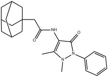 2-(1-adamantyl)-N-(1,5-dimethyl-3-oxo-2-phenylpyrazol-4-yl)acetamide Struktur