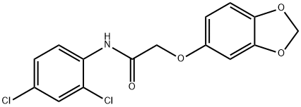 2-(1,3-benzodioxol-5-yloxy)-N-(2,4-dichlorophenyl)acetamide Struktur