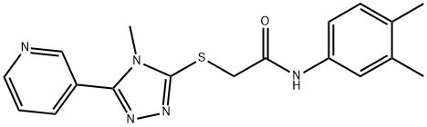 N-(3,4-dimethylphenyl)-2-[(4-methyl-5-pyridin-3-yl-1,2,4-triazol-3-yl)sulfanyl]acetamide Struktur