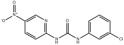 1-(3-chlorophenyl)-3-(5-nitropyridin-2-yl)urea Struktur