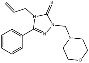 2-(morpholin-4-ylmethyl)-5-phenyl-4-prop-2-enyl-1,2,4-triazole-3-thione Struktur