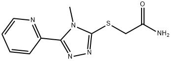 2-[(4-methyl-5-pyridin-2-yl-1,2,4-triazol-3-yl)sulfanyl]acetamide Struktur