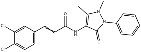 (E)-3-(3,4-dichlorophenyl)-N-(1,5-dimethyl-3-oxo-2-phenylpyrazol-4-yl)prop-2-enamide Struktur