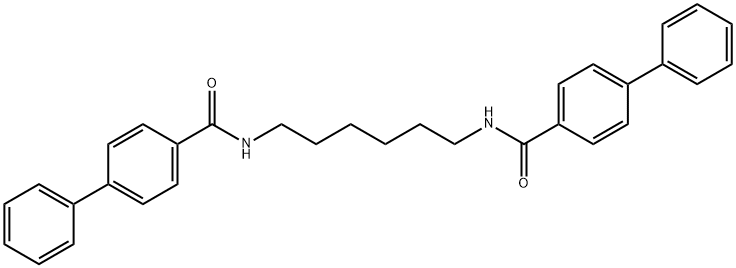 4-phenyl-N-[6-[(4-phenylbenzoyl)amino]hexyl]benzamide Struktur