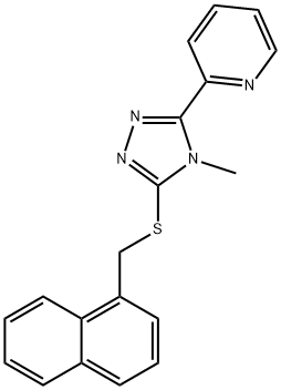 2-[4-methyl-5-(naphthalen-1-ylmethylsulfanyl)-1,2,4-triazol-3-yl]pyridine Struktur