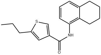 5-propyl-N-(5,6,7,8-tetrahydronaphthalen-1-yl)thiophene-3-carboxamide Struktur