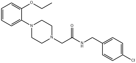 N-[(4-chlorophenyl)methyl]-2-[4-(2-ethoxyphenyl)piperazin-1-yl]acetamide Struktur