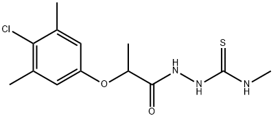 1-[2-(4-chloro-3,5-dimethylphenoxy)propanoylamino]-3-methylthiourea Struktur