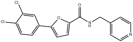 5-(3,4-dichlorophenyl)-N-(pyridin-4-ylmethyl)furan-2-carboxamide Struktur