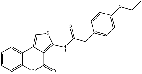 2-(4-ethoxyphenyl)-N-(4-oxothieno[3,4-c]chromen-3-yl)acetamide Struktur